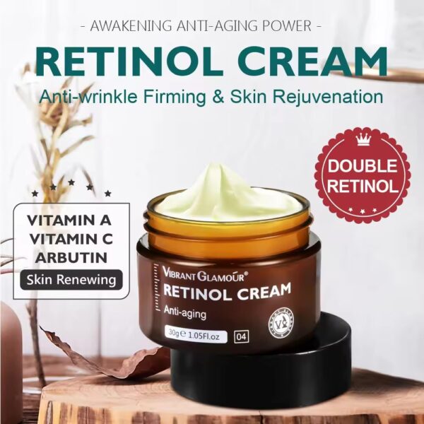 Retinol cream for anti-aging, wrinkle removal and skin tightening